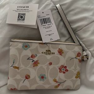 Coach Floral Wristlet
